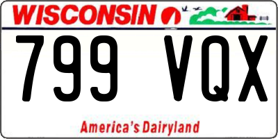 WI license plate 799VQX