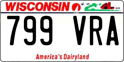 WI license plate 799VRA