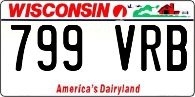 WI license plate 799VRB