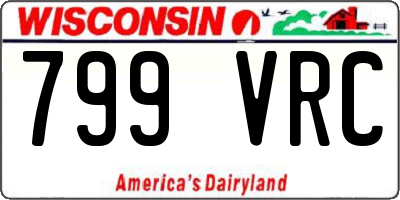 WI license plate 799VRC
