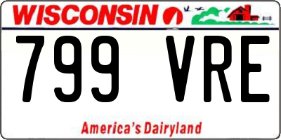 WI license plate 799VRE