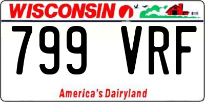 WI license plate 799VRF