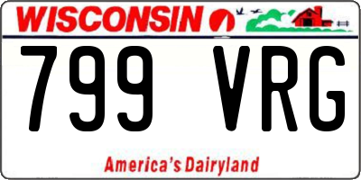 WI license plate 799VRG
