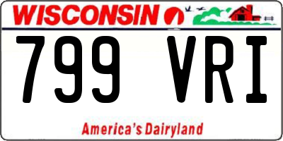 WI license plate 799VRI