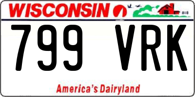 WI license plate 799VRK