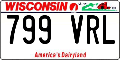 WI license plate 799VRL