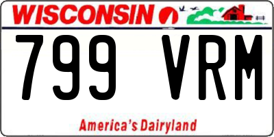 WI license plate 799VRM