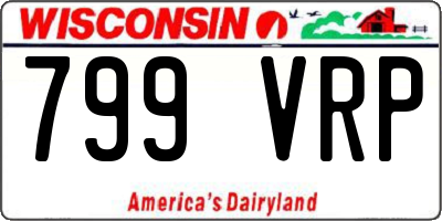 WI license plate 799VRP