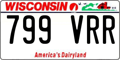 WI license plate 799VRR
