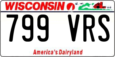 WI license plate 799VRS