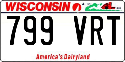WI license plate 799VRT