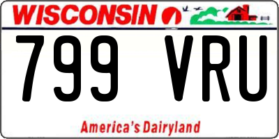 WI license plate 799VRU