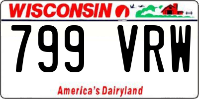 WI license plate 799VRW