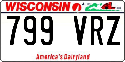 WI license plate 799VRZ