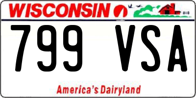 WI license plate 799VSA