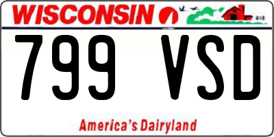WI license plate 799VSD