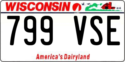 WI license plate 799VSE
