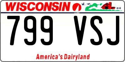WI license plate 799VSJ