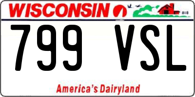 WI license plate 799VSL