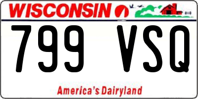 WI license plate 799VSQ