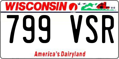 WI license plate 799VSR