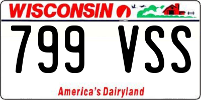 WI license plate 799VSS