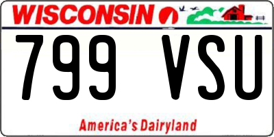 WI license plate 799VSU