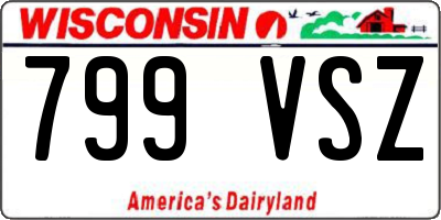 WI license plate 799VSZ