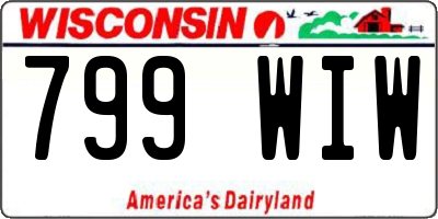 WI license plate 799WIW