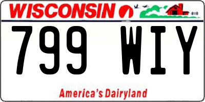 WI license plate 799WIY