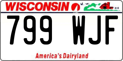 WI license plate 799WJF