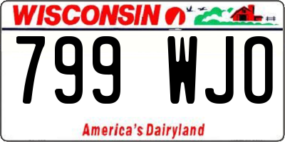 WI license plate 799WJO