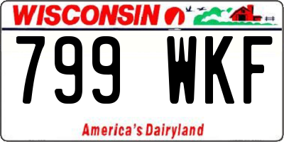 WI license plate 799WKF