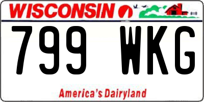 WI license plate 799WKG