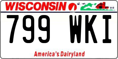 WI license plate 799WKI