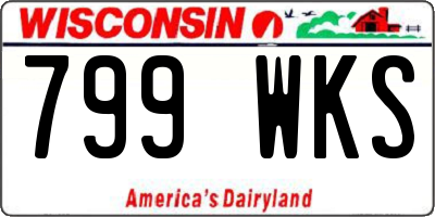 WI license plate 799WKS