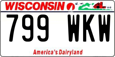 WI license plate 799WKW