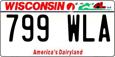 WI license plate 799WLA