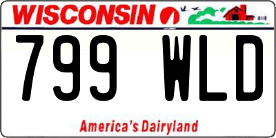 WI license plate 799WLD