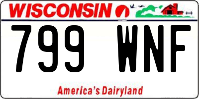 WI license plate 799WNF