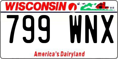 WI license plate 799WNX
