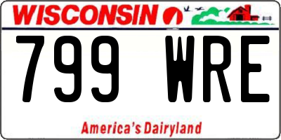 WI license plate 799WRE