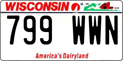 WI license plate 799WWN