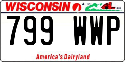 WI license plate 799WWP