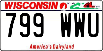 WI license plate 799WWU