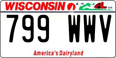 WI license plate 799WWV