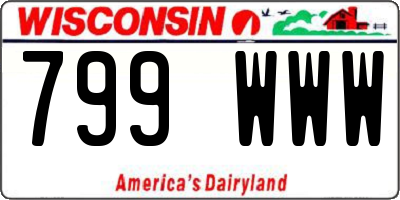 WI license plate 799WWW