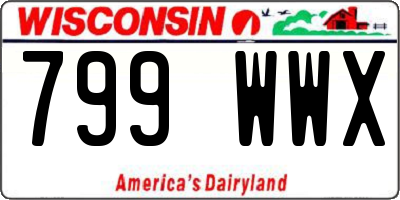 WI license plate 799WWX