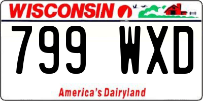 WI license plate 799WXD