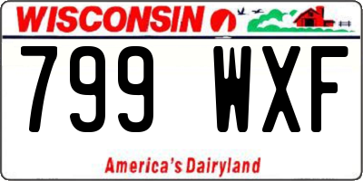 WI license plate 799WXF